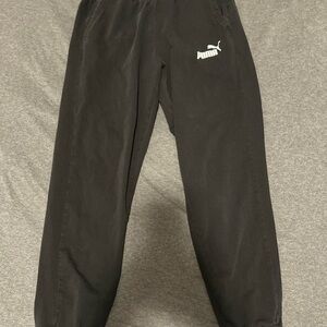 Puma Black Jogger Pants with White Logo